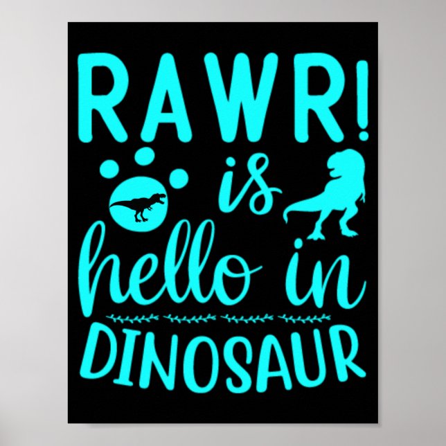 Affiche Rawr ! Bonjour à Dinosaur (Devant)