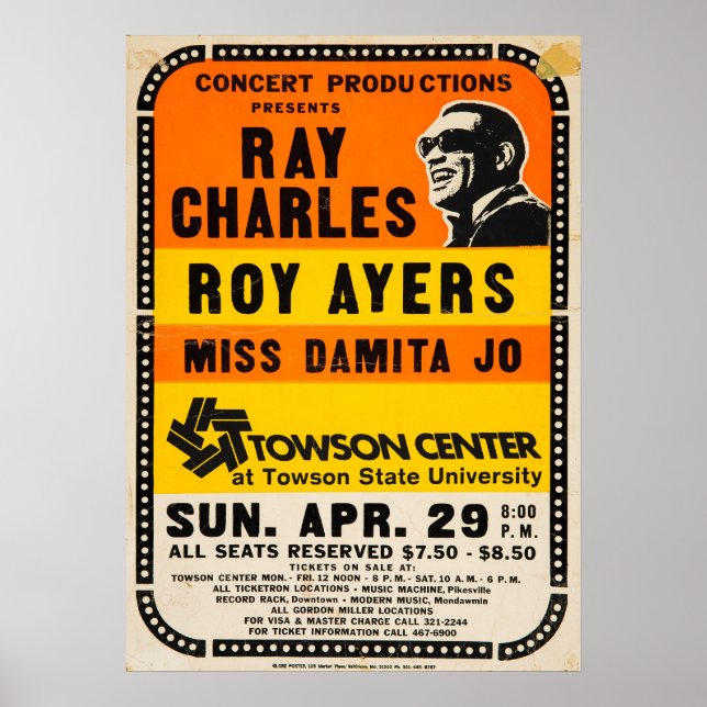 Affiche Ray Charles / Roy Ayers Vintage Concert (Devant)