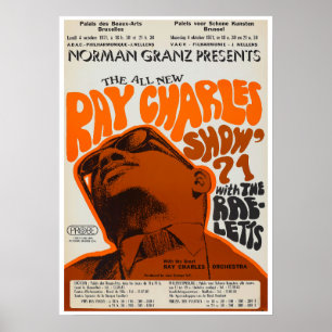 Affiche Ray Charles Vintage Concert