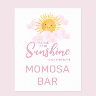 Affiche Ray De Soleil Baby Shower Momosa Bar