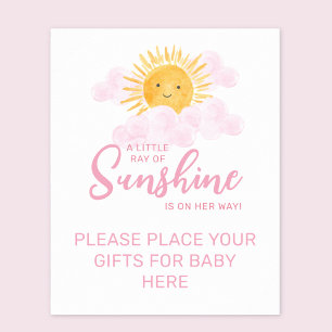 Affiche Ray De Soleil Placez Vos Cadeaux Ici