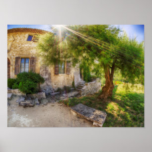 Affiche Rayon de soleil à l'abbaye de St. Hilaire France