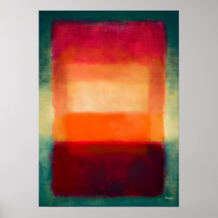 Affiche Rayonnement Intérieur – Champs de Couleurs Céleste