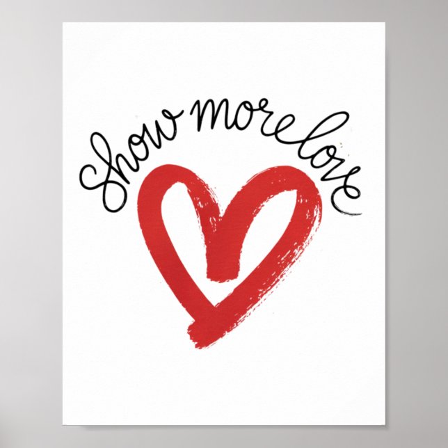 Affiche Rayonner d'amour Montrer plus d'amour Autocollant  (Devant)