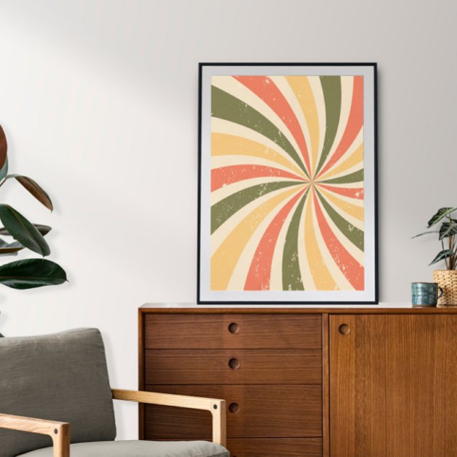 Affiche Rayons courbes vintages (Créateur téléchargé)