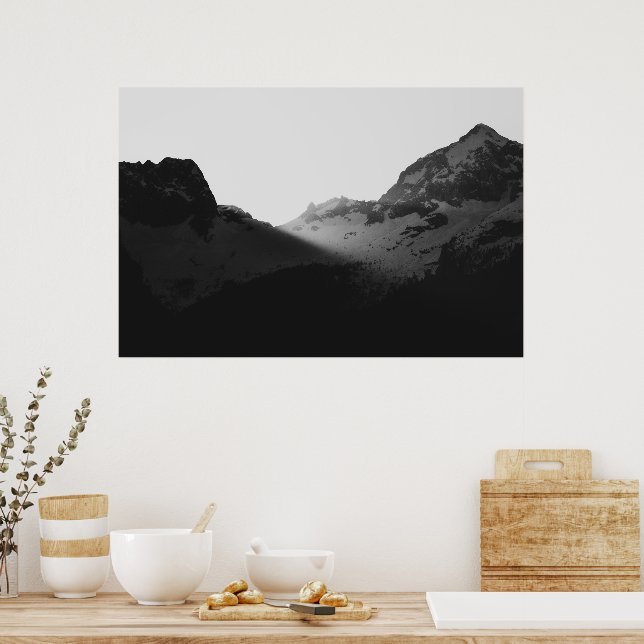 Affiche Rayons de soleil sur les montagnes (Cuisine)