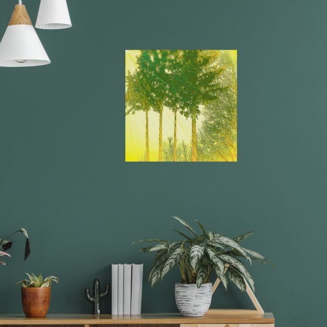 Affiche Rayons d'espoir 3 arbres imprimés (Salon 1)
