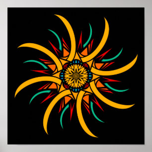 Affiche rayons solaires