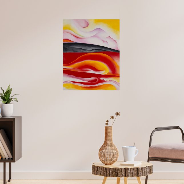 Affiche Rayure rouge, jaune et noir | Georgia O'Keeffe | (Salon 3)