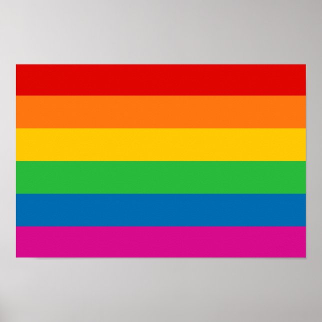 Affiche Rayures arc-en-ciel (Devant)