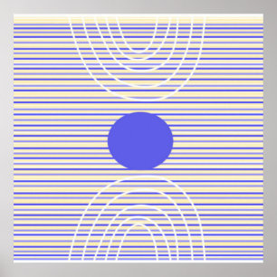 Affiche rayures art abstrait moderne