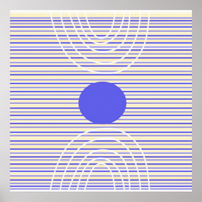Affiche rayures art abstrait moderne (Devant)
