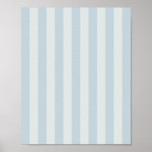 Affiche Rayures bleu clair