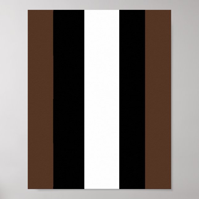 Affiche rayures Brown, noir et blanc (Devant)