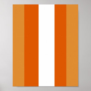 Affiche rayures Brown, orange et blanches