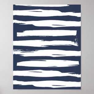Affiche Rayures de coup de pinceau gras