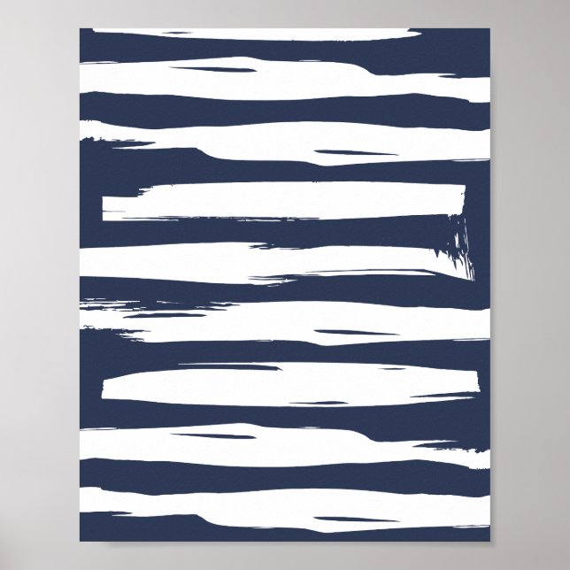 Affiche Rayures de coup de pinceau gras (Devant)
