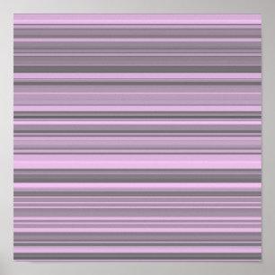 Affiche Rayures Gris Violet