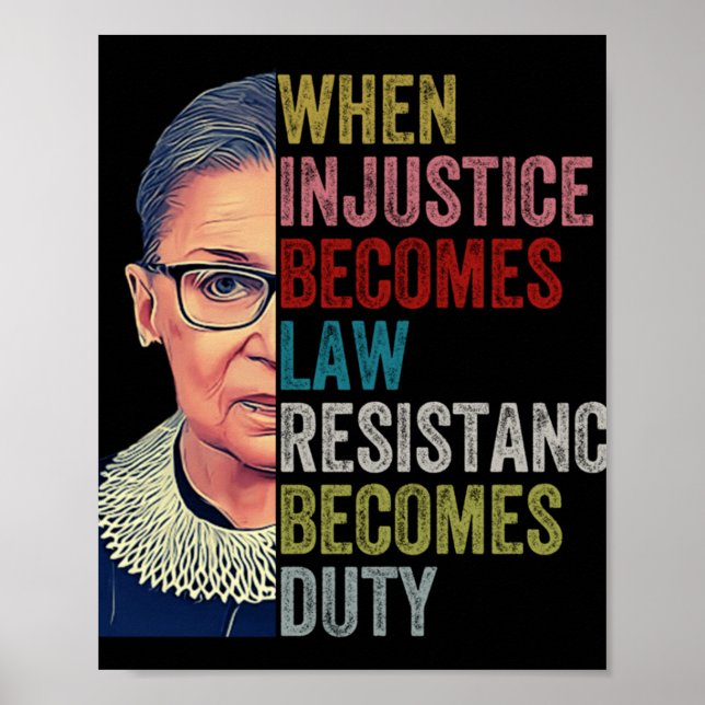 Affiche Rbg Quand L'Injustice Devient La Résistance À La L (Devant)