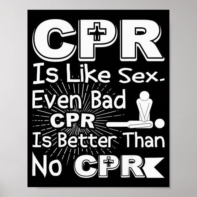 Affiche Rcp Comme Mauvais Rcp Mieux Que Rien Humour Blague (Devant)