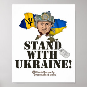 Affiche Rdos Soutien à l'Ukraine Drapeau Zelensky Rdos