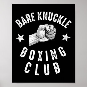 Affiche Re Boxe à Poings Nus Hommes Combat de Poings Boxeu