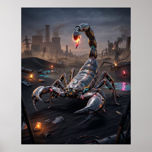 Affiche Réacteur Sables Scorpion Néon (Devant)