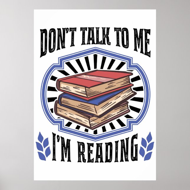 Affiche Reader Gift I Am Reading Books (Devant)