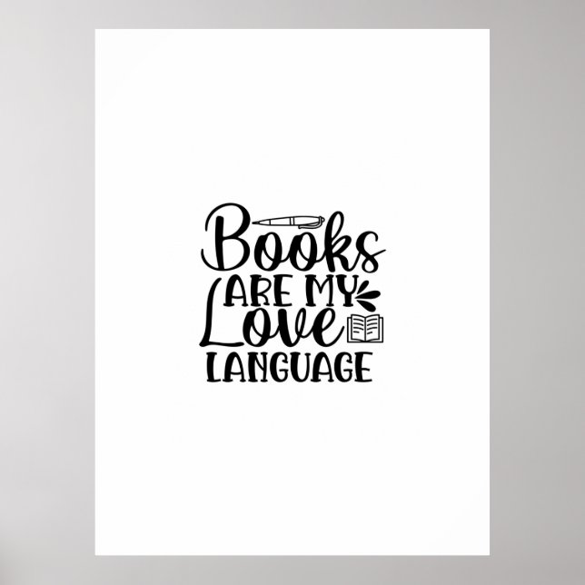 Affiche Reading Art Books Are My Love Language (Devant)