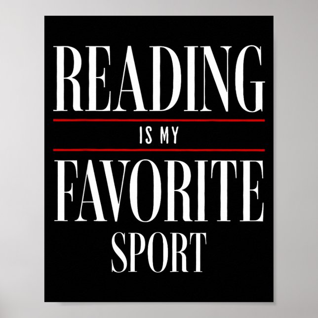 Affiche Reading Is My Favorite Srt Book Lover Funny Saying (Devant)