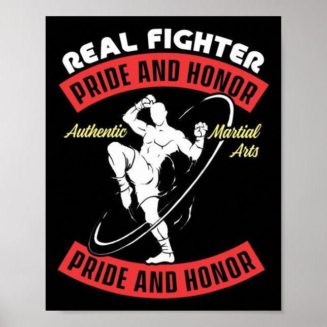 Affiche Real Fighter Muay Thai Mixed martial art Combattez (Devant)