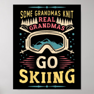 Affiche Real Grand-Mères Aller Skier Grand-Mère Ski
