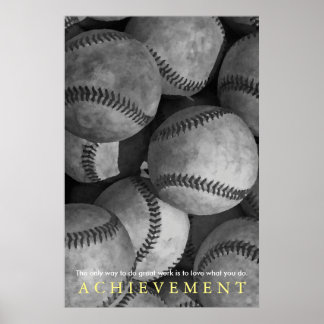 Affiche Réalisation Motivation Baseball