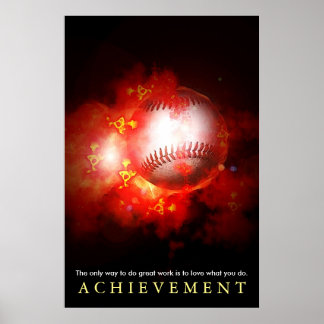 Affiche Réalisation Motivation Flaming Baseball