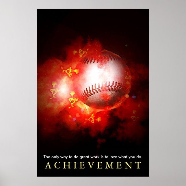 Affiche Réalisation Motivation Flaming Baseball (Devant)