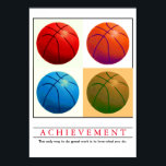 Affiche Réalisation Motivationnelle Basketball Pop Art<br><div class="desc">Sport Thème Numériquement Edited Art - Basketball Poster Imprimer - Digital Comic Style Artwork - College Pop Art - Computer Images - La seule façon de faire un grand travail est d'aimer ce que vous faites.</div>