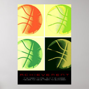 Affiche Réalisation Motivationnelle Basketball Sport