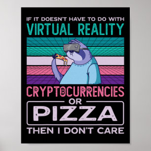 Affiche Réalité Virtuelle Vr Réalité Augmentée Ar Pizza Ad