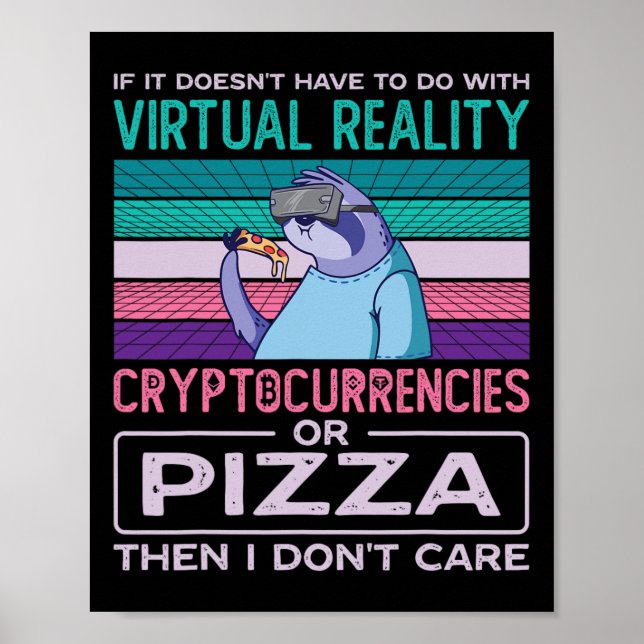 Affiche Réalité Virtuelle Vr Réalité Augmentée Ar Pizza Ad (Devant)