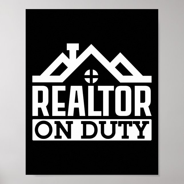 Affiche Realtor Agent Immobilier Realtor En Service (Devant)