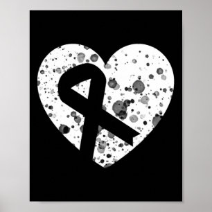 Affiche Réandre l'amour avec un cœur graphique et un ruban