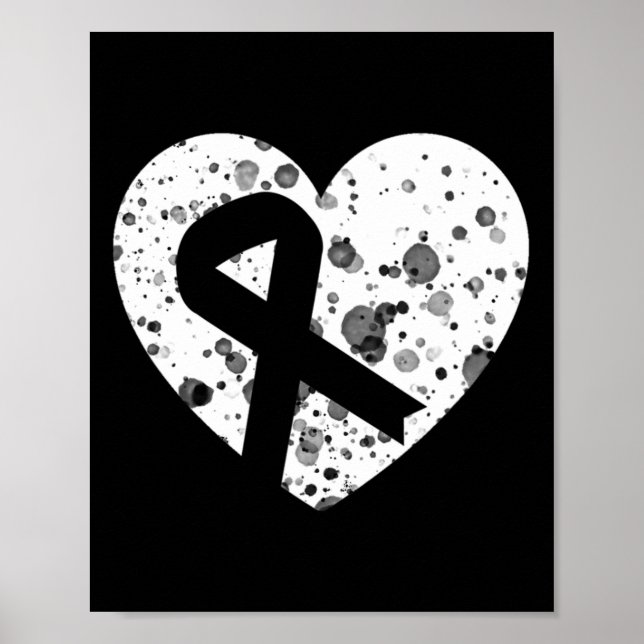 Affiche Réandre l'amour avec un cœur graphique et un ruban (Devant)