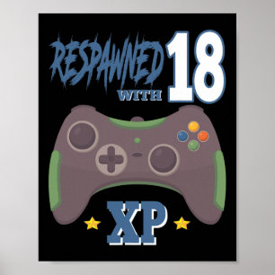 Affiche Réapparu avec 18 Xp Gif d'anniversaire 18 ans de j