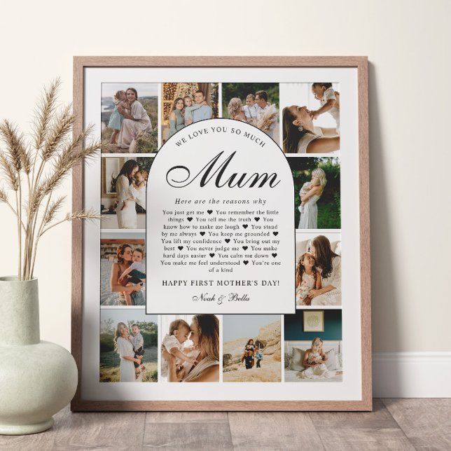 Affiche Reasons We Love You Mum Photo Grid Collage (Créateur téléchargé)