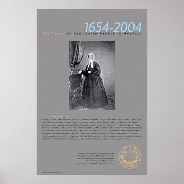 Affiche Rebecca Gratz (1781-1869) (Devant)