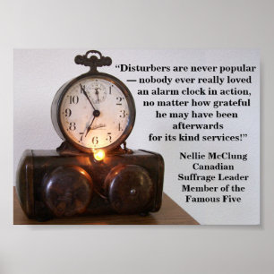 Affiche Rebel Girl Canada Suffrage Nellie McClung Citation