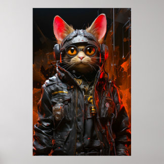 Affiche Rebel Roar : Le voyage du chat moto -