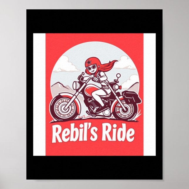 Affiche Rebel's Motorcycle Rider Sticker  (Devant)