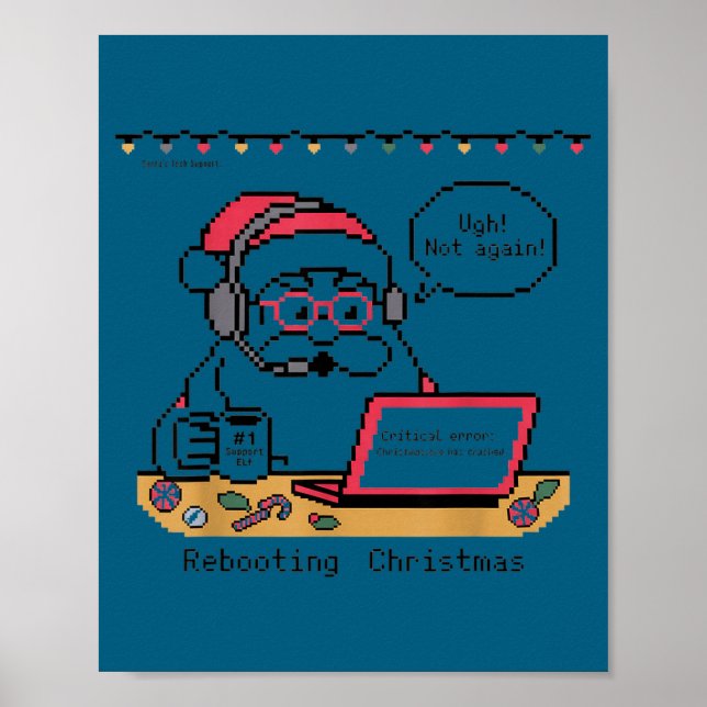 Affiche Rebooting Support s Humor Santa Tech (Devant)
