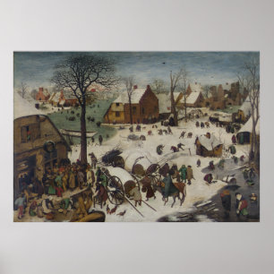 Affiche Recensement à Bethléem par Pieter Bruegel